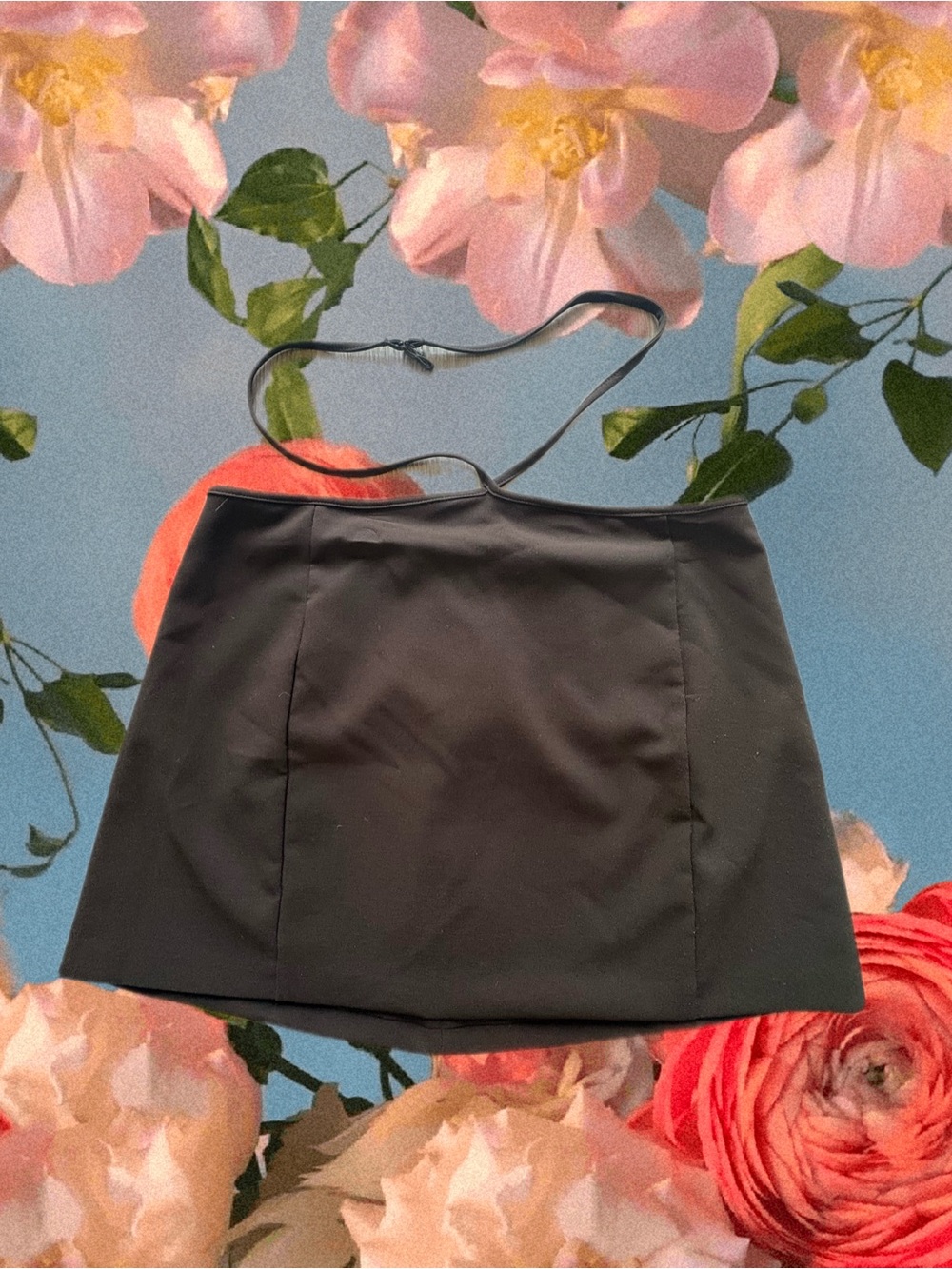 Zara Black Mini Skirt with Removable Strap